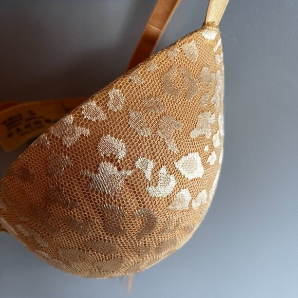 WingsLove Bra 32DDD Gold Leopard Padded Underwire NWT - Picture 4 of 11